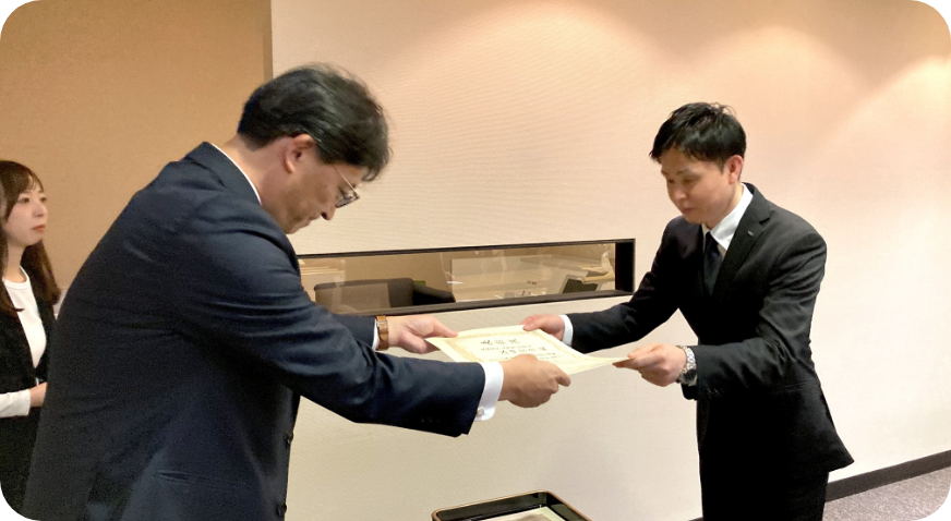 優秀社員表彰の風景